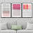 Abstract Vibrant Color Blocks " Pink Geometric Color Block Collage " 3 - Pieces-91260101-91260099