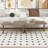 Modern Minimalist Coffee Table Set, Rectangle Coffee Table With Splicing Design-1446998157