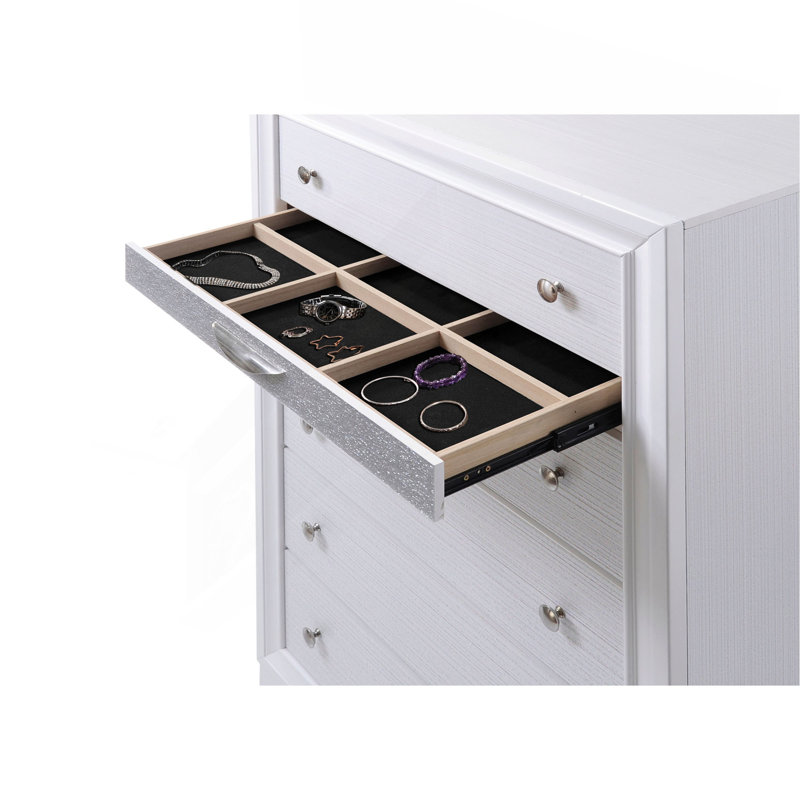 Commode d'appoint Glam, Blanc