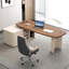 Bureaux rectangulaires en bois manufacturé brun-1417308486-1417308480