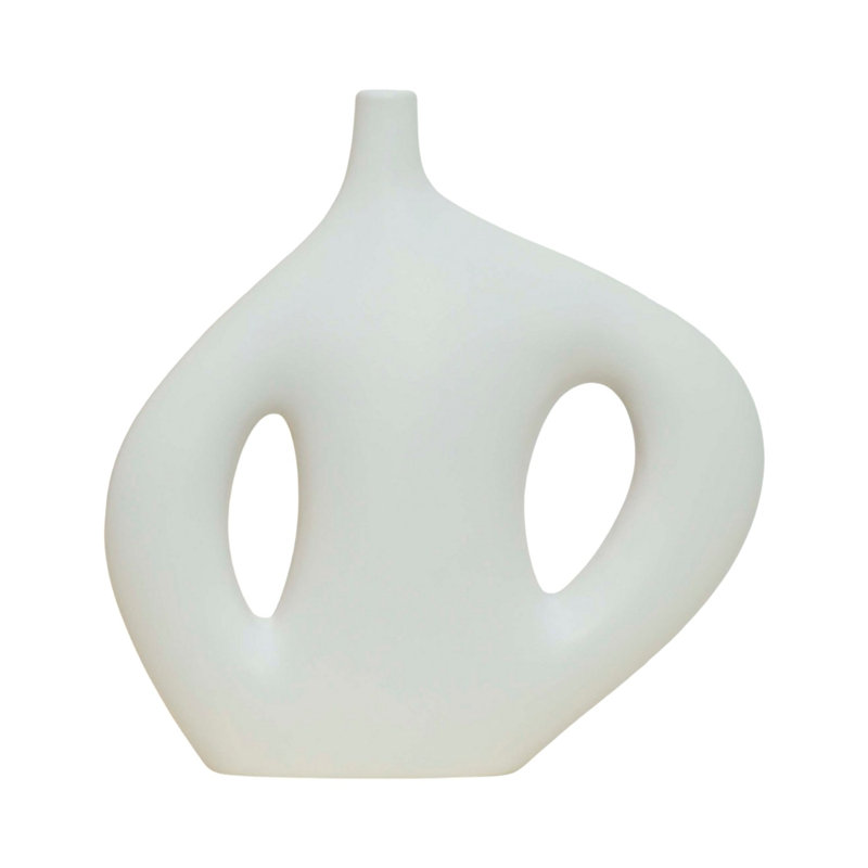 Cyna Ceramic / Porcelain Table Vase, White