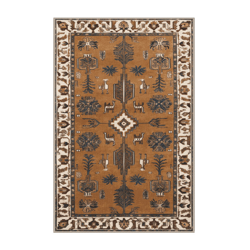 Tapis brun lavable à la machine