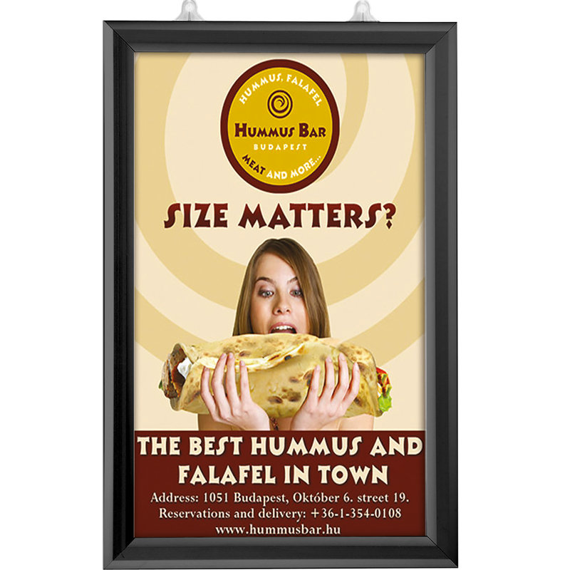 Black Aluminum Vertical Slide-In Picture Frame 11" x 17"