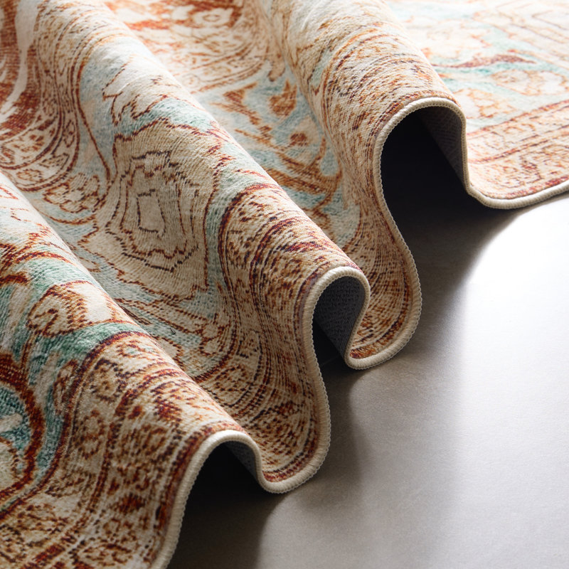 Oriental Machine Printed Area Rug, Rectangle 160 x 221 cm