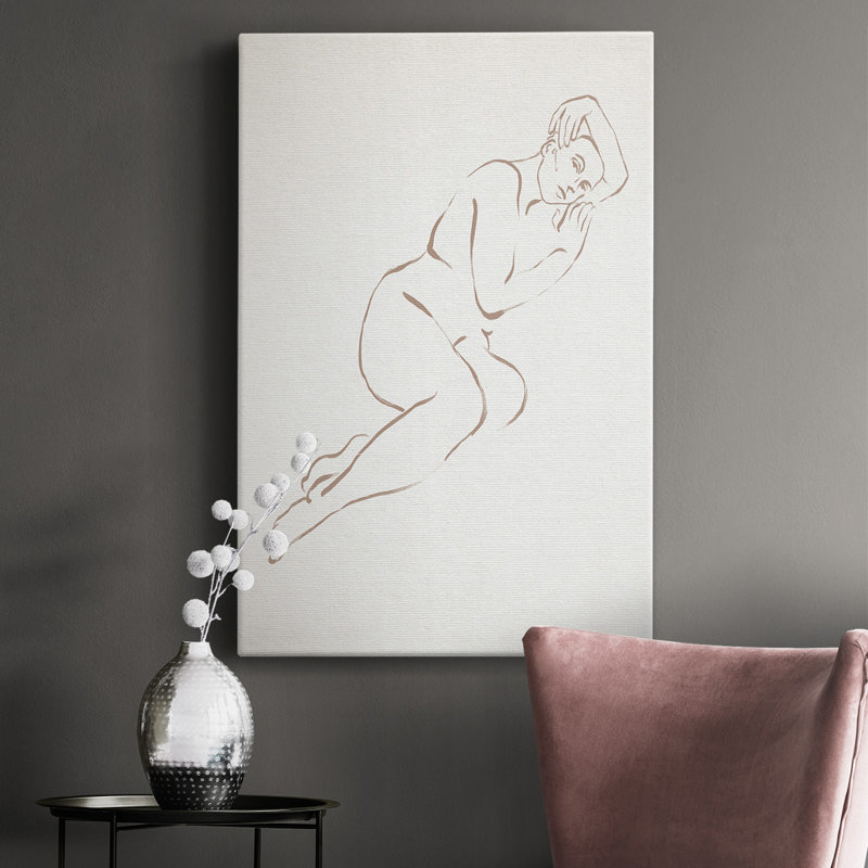 Repose I - Toile tendue minimaliste, H 12 po x l 8 po x P 1,5 po