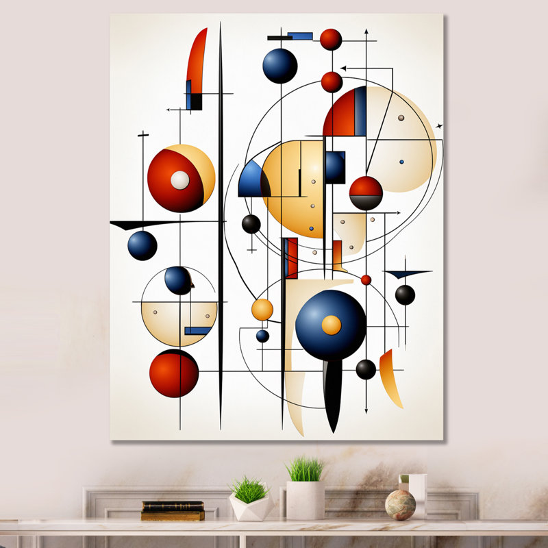 Secret of the Universe, géométrie minimale - art mural moderne sur toile géométrique, Toile tendue