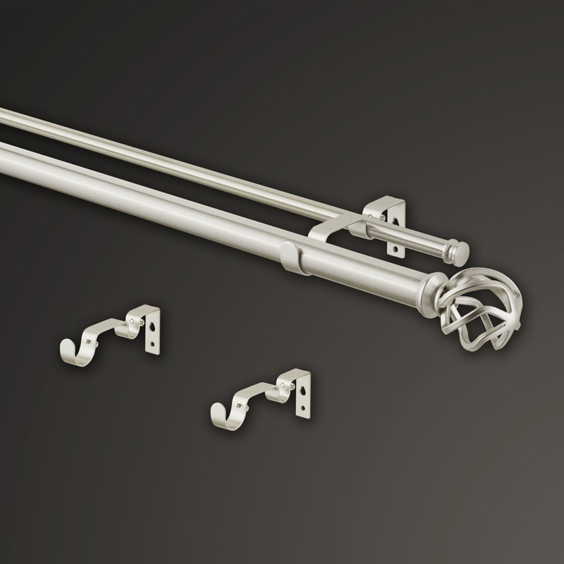 Fleuron rond en nickel brossé et or brossé, 36" - 72", Nickel brossé