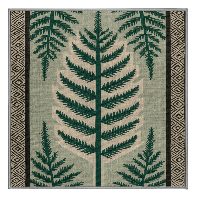  Tapis lavable de fougère du désert, Carré 4 pi