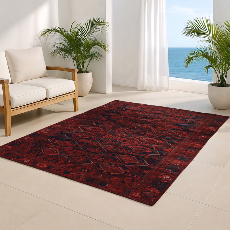 Turkish Brown Indoor and Outdoor Area Rug, Rectangle 4' x 6'