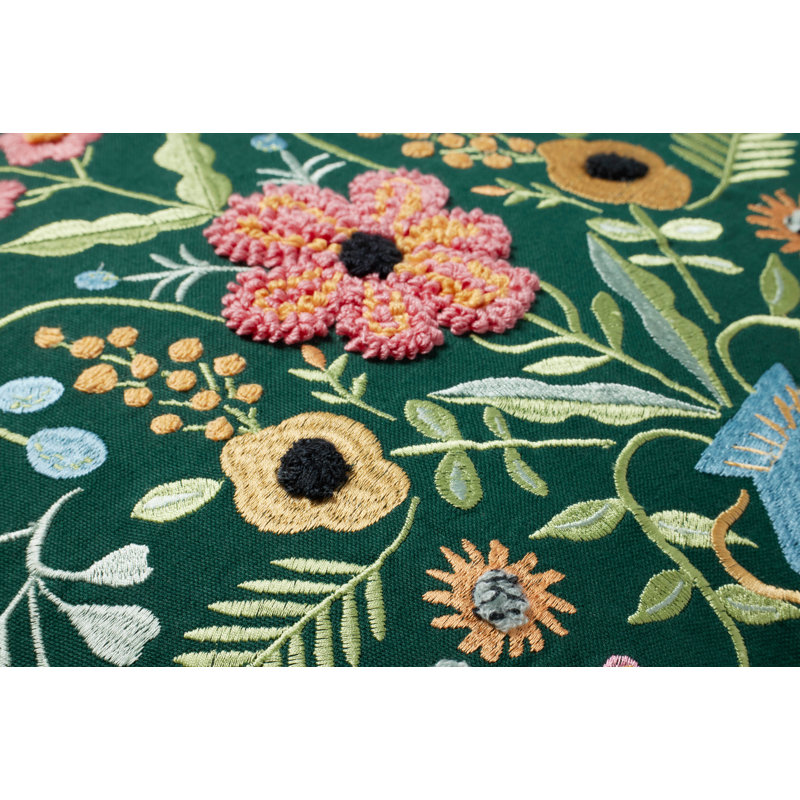 Rifle Paper Co. X Loloi Gabriella Evergreen / Multi Pillow, Polyester/Polyfill