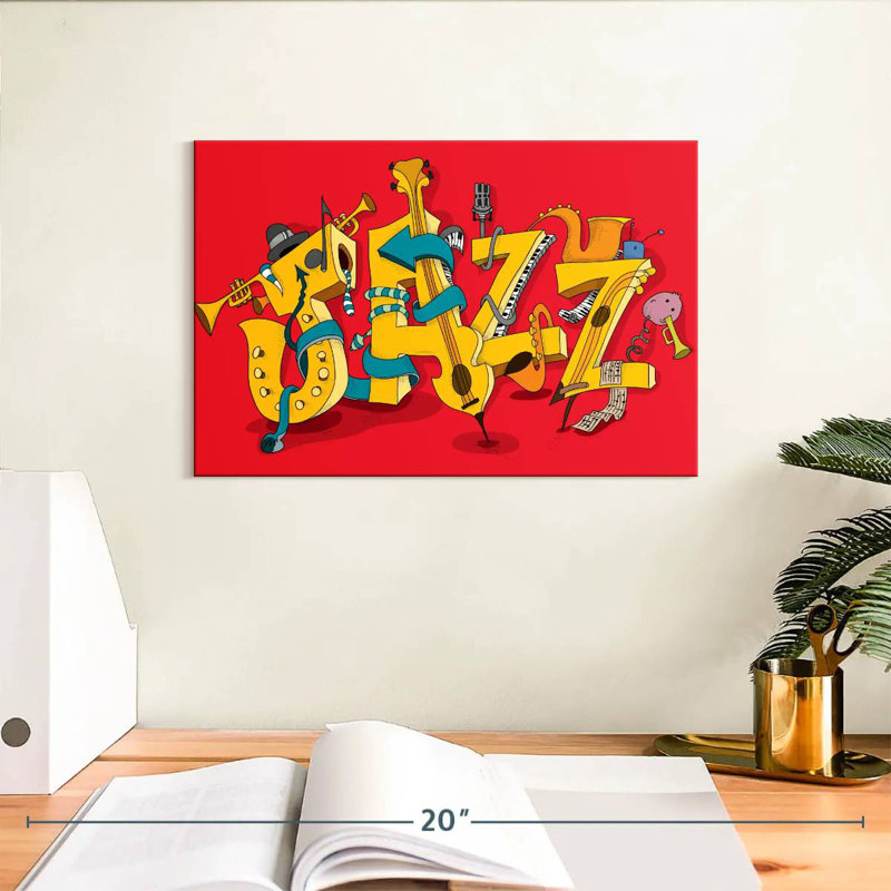 Abarca Cartoon Jazz Typography, 8" H x 12" W