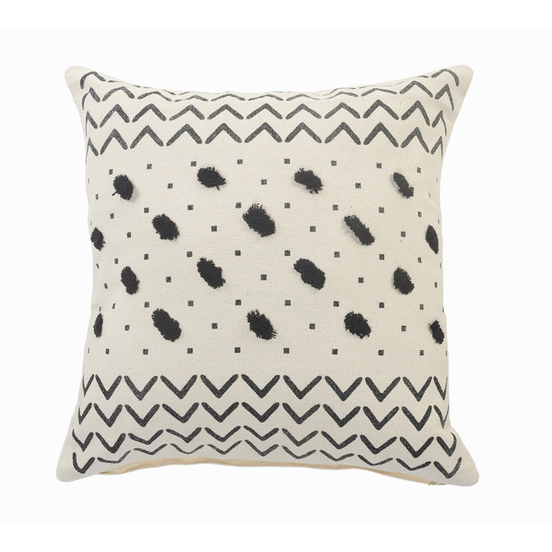 Coussin en coton réversible