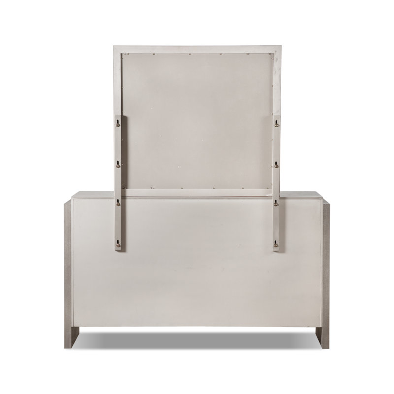 Commode double 6 tiroirs avec miroir Alderville