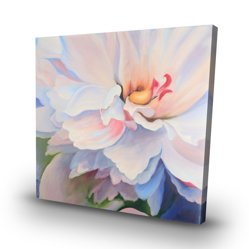 Pastel colored flower - 32"x32" art on canvas