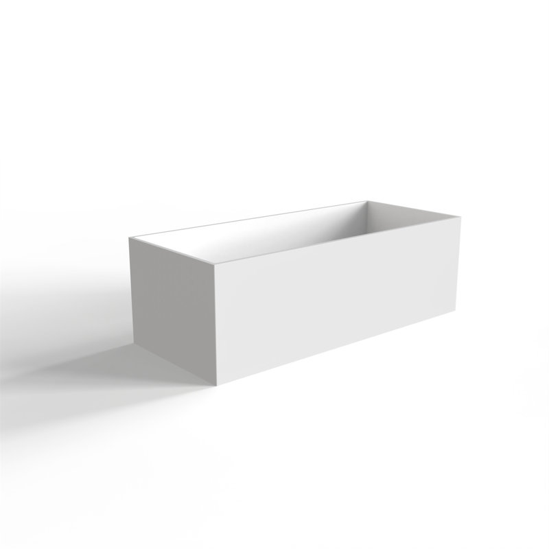 66.9 Inch Freestanding Solid Surface Soaking Bathtub For Bathroom