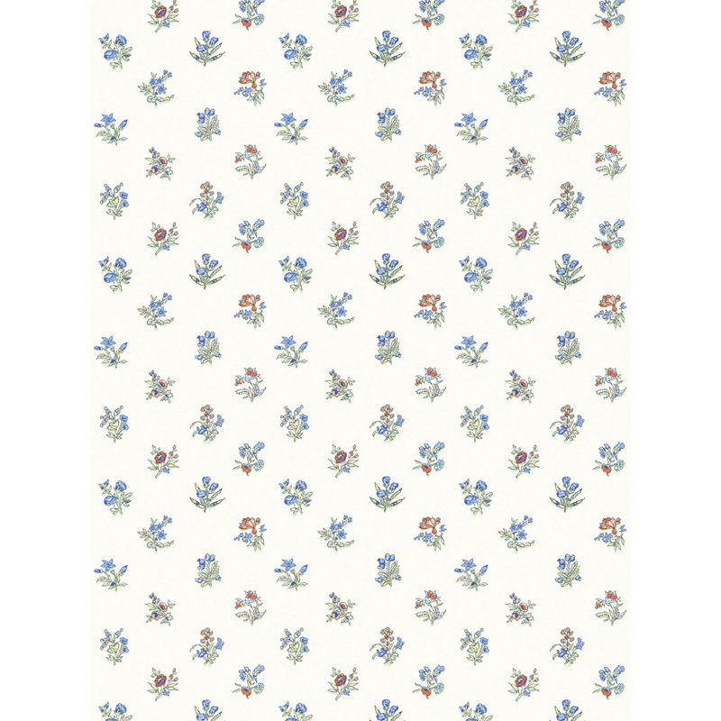 SUMMER FLORA WALLCOVERING, Cobalt Rouge