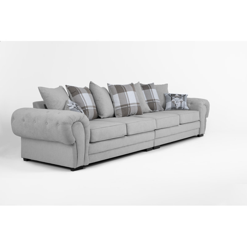 Elkland 4 Seater Sofa, Silver