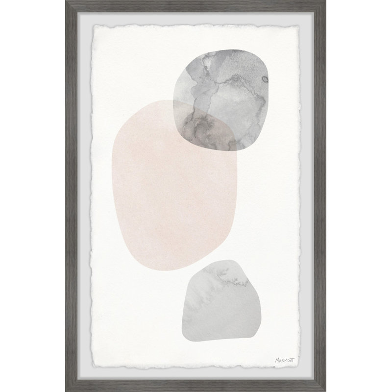Three Stones - Single Picture Frame Painting, 45 cm H x 38 cm W x 3.81cm D