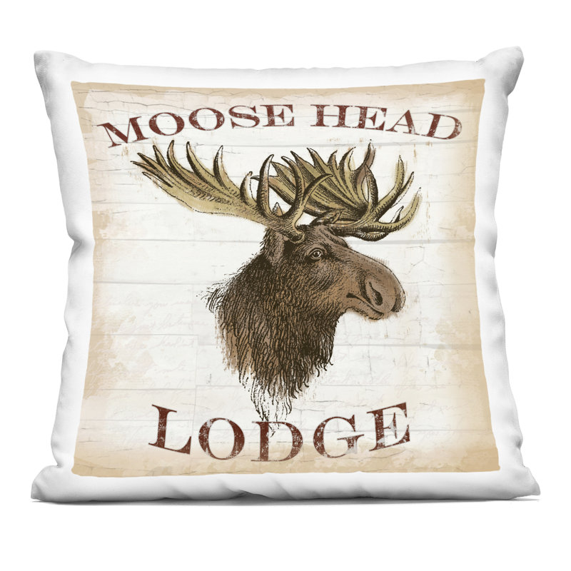 Conception de coussin décoratif Moose Head Lodge par Lula Bijoux & co.