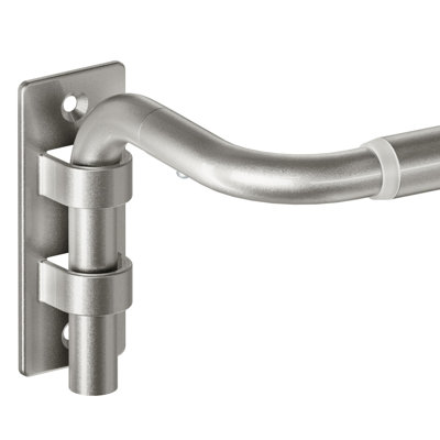 Tringle à rideaux enveloppante 30-86 po, changement de rideau rapide (nickel)