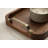 Solid Wood Rectangle Tray with Metal Handles