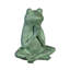 Praying Verdigris Frog Statue, 11"H