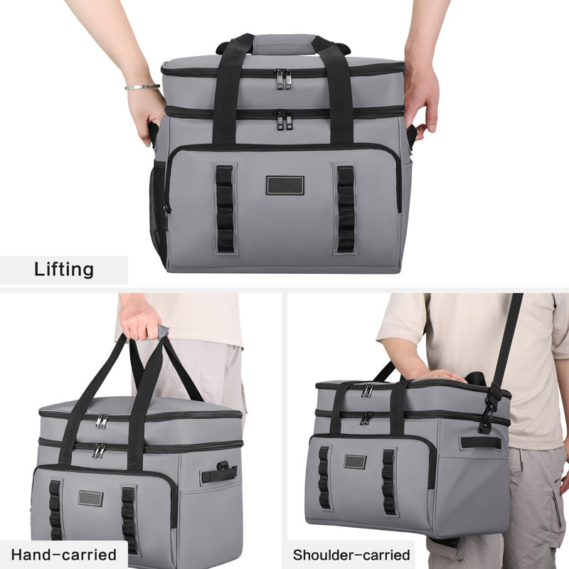 Ebern Designs 42L Picnic Tote Bag Cooler, Grey