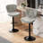 Pet-Friendly Adjustable Height Swivel Bar Stool with Back, Scratch-Resistant Tech Fabric, Footrest and Black Metal Base – Durable Bar Chair for Kitchen Island, Dining Bar, Cat & Dog Owners-377642045-370127097