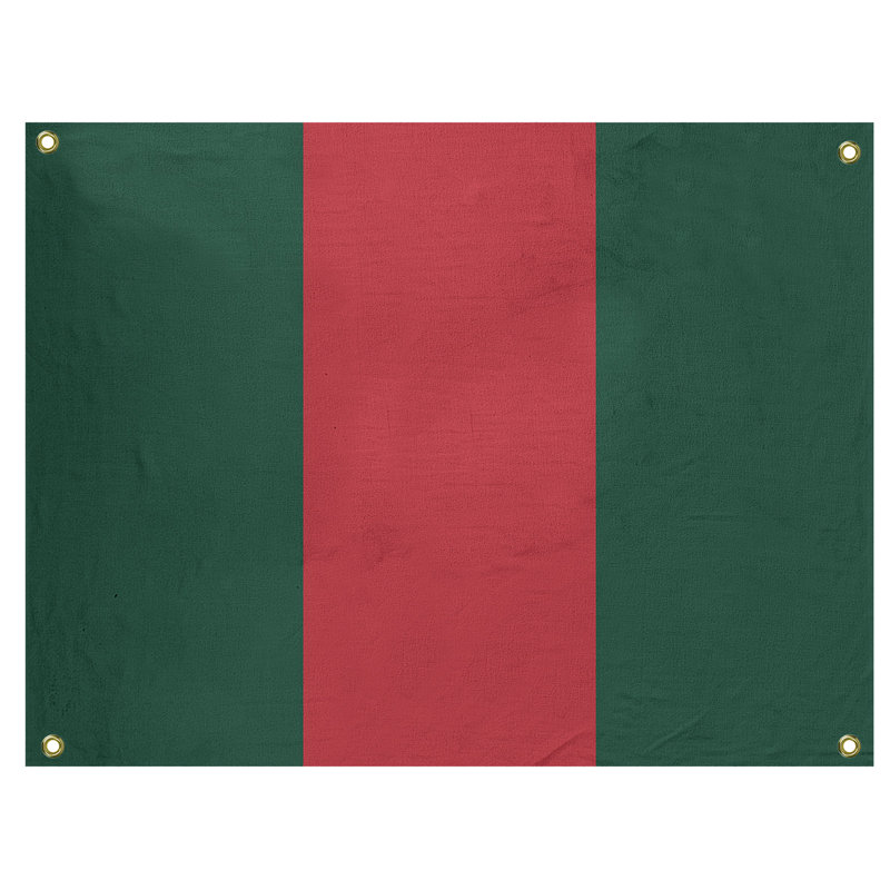 Tapisserie de polyester Minnesota, Vert forêt / rouge Iron Range / vert forêt, H 50 po x l 59 po x P 1 po
