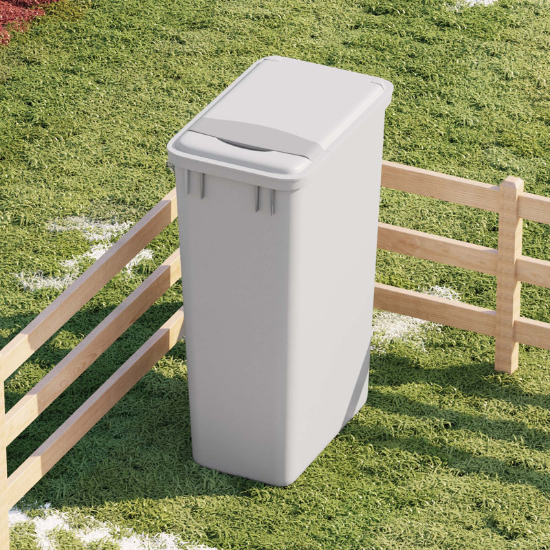 Poubelle en plastique avec couvercle Dowell, 12,5 gal