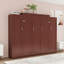 Wooden Murphy Bed with Shelves and Wardrobes-870822932-870822931