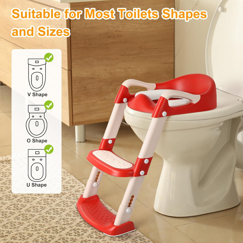 Siège de toilette rond pour enfant, Rouge