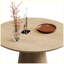 Table de salle à manger moderne en bois circulaire-1038598483