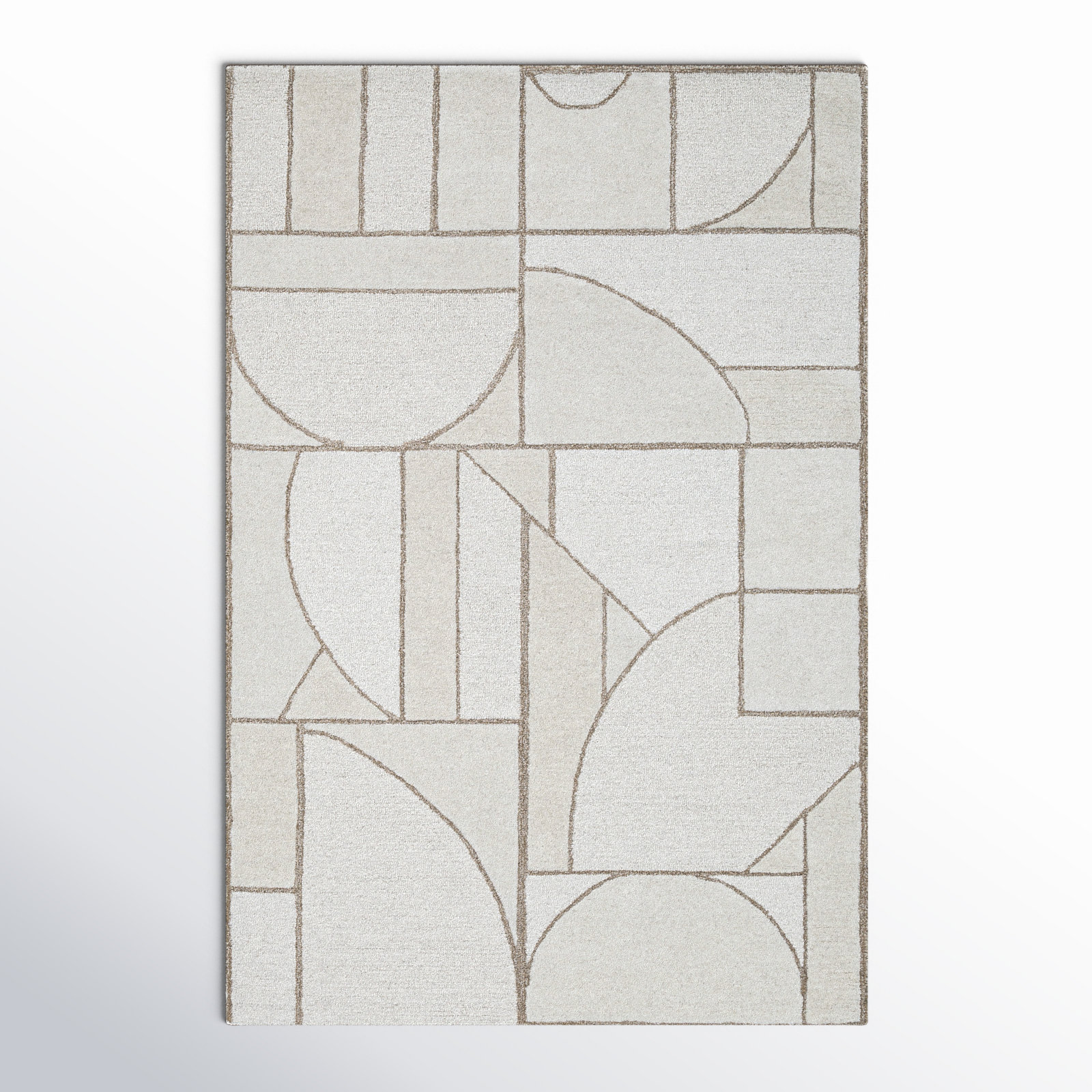 Helaine Hand-Tufted Abstract Wool Rug, Rectangle 6' x 9'