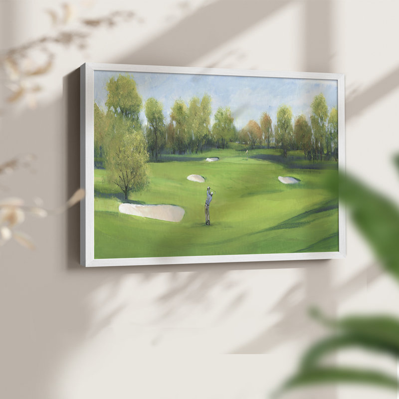 Fairway Shot II -Framed Print - Restickable, 8" H x 10" W, White