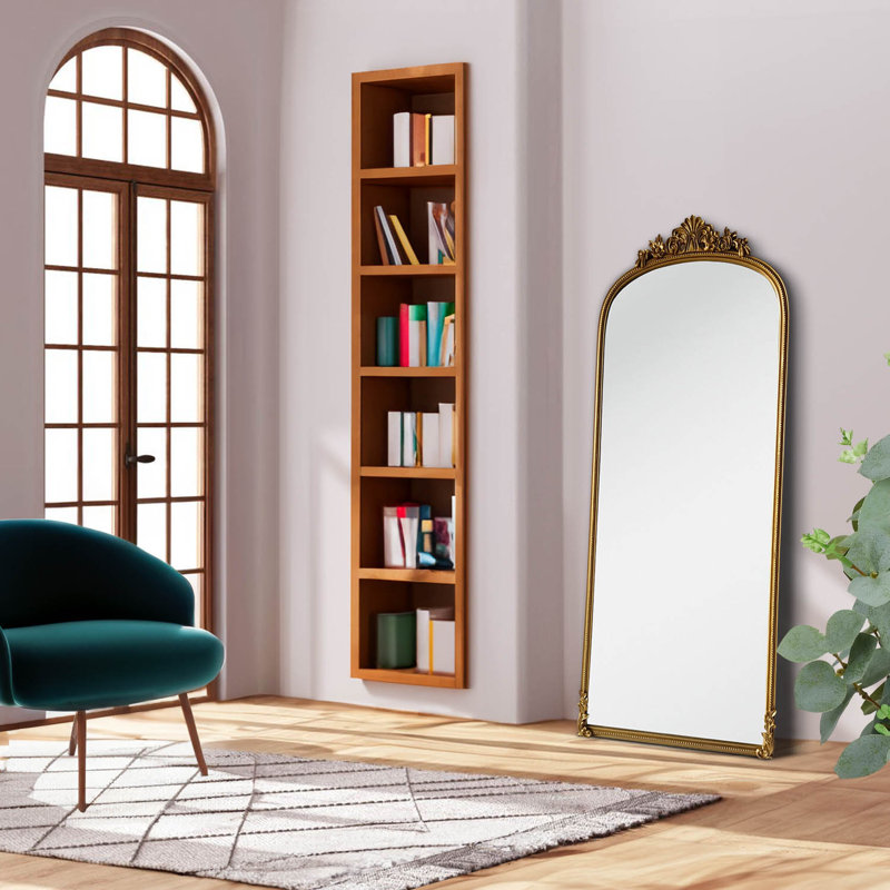Antique Slanted Floor Mirror