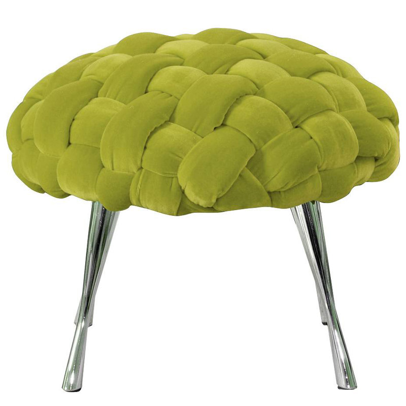 Solid + Manufactured Wood Accent Stool, Lime Green