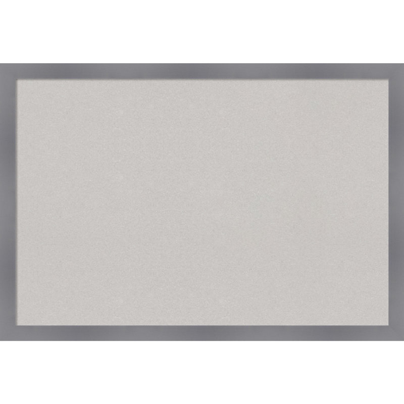 Panneau de liège gris, cadre en bois gris Edwin - babillard, tableau d'organisation, tableau d'affichage, Gris argile