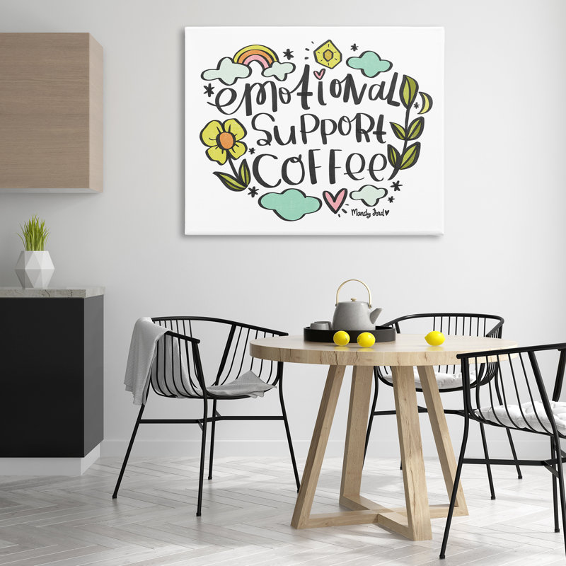 Motif de soutien, toile de café, design par Mandy Ford Art + Illustration, H 36 po x l 48 po