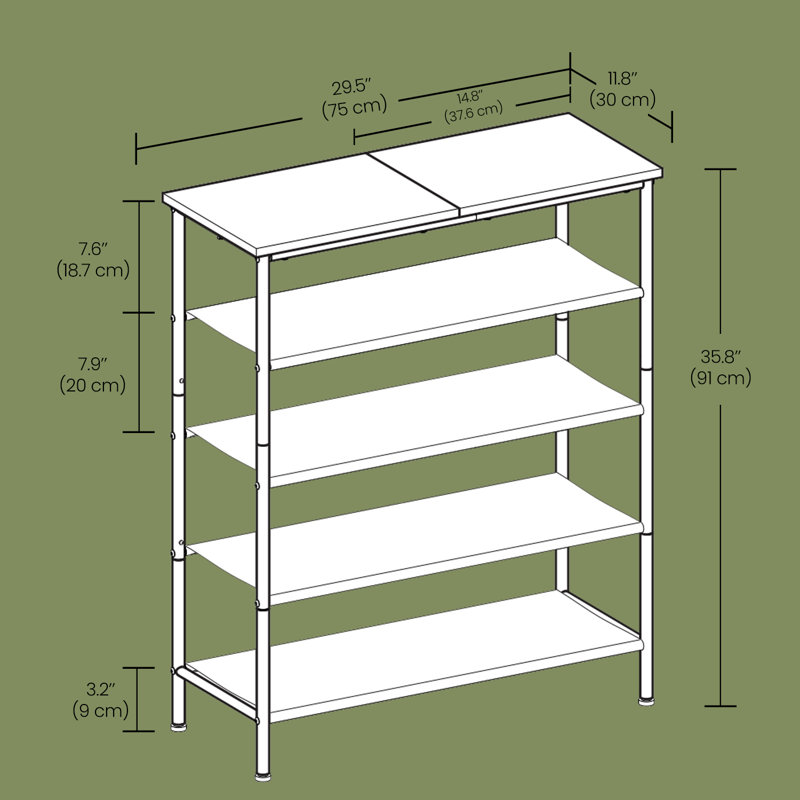 Shoe Rack, Brown/Black