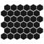 Carreau de mosaïque de plancher et de mur en porcelaine noire 11-1 / 8 po x 12-5 / 8 po Metro