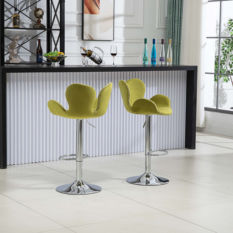 Tabouret pivotant à hauteur réglable Jayleah, Vert