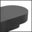 Table basse ovale élégante de 43,3 po-1223986413