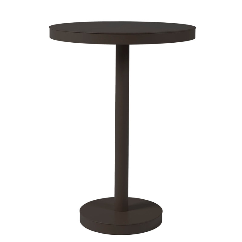Barcino Round Dining Table, 43.31"H x 23.62"L x 23.62"W, Black