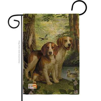 Drapeau de jardin Beagle and Duck