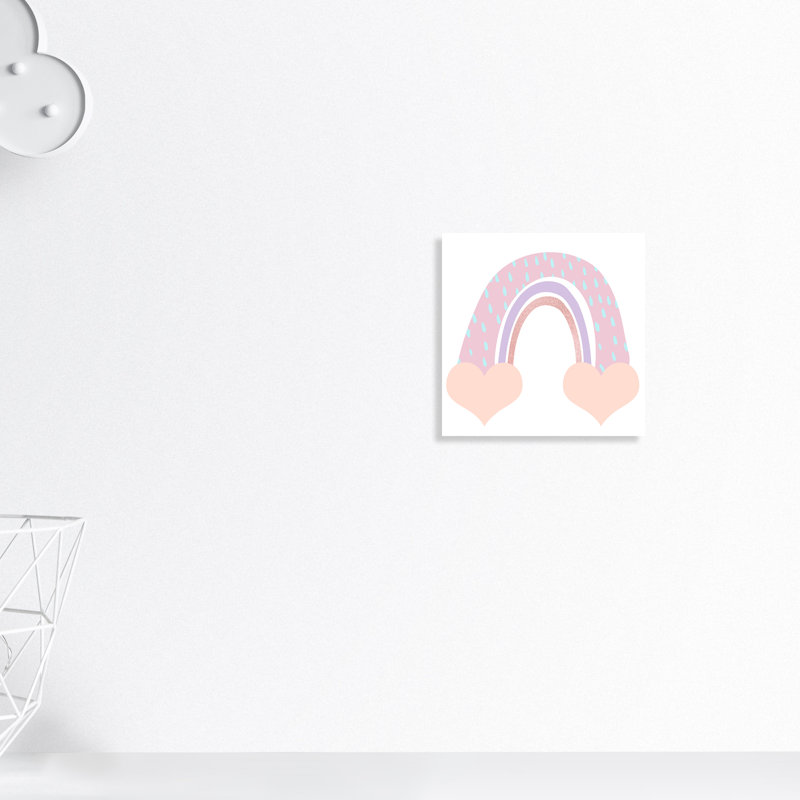 Arc-en-ciel 1, H 12 po x l 12 po x P 1,5 po, Toile