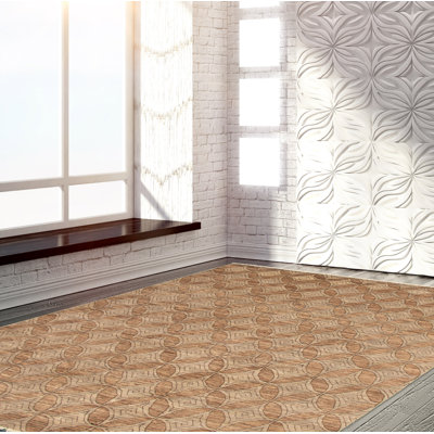 Tapis unique en laine noué à la main de style nouvel âge 18 / 20e de 8 pi 1 po x 9 pi 7 po brun pako