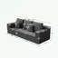 Canapé modulaire en velours côtelé avec 2 coussins et porte-gobelets-218307842