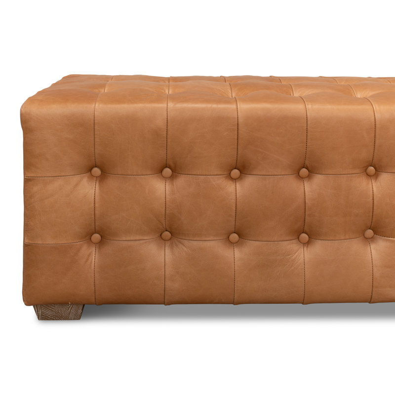 Beam Leather Bench
