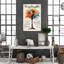 «Colorful Tree To My Daughter Gallery», toile tendue pour décor de fille, vert et rouge-737298676